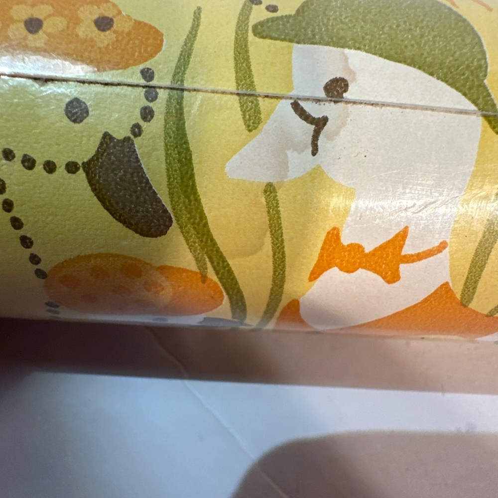 Vtg Birge Wall Covering Ducks Floral 1 Double Roll 70 SQ FT Sealed #65124 "Read" - Picture 12 of 12